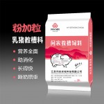 教小猪吃饲料 我们是认真的 问农保乳顺粉加粒教槽料